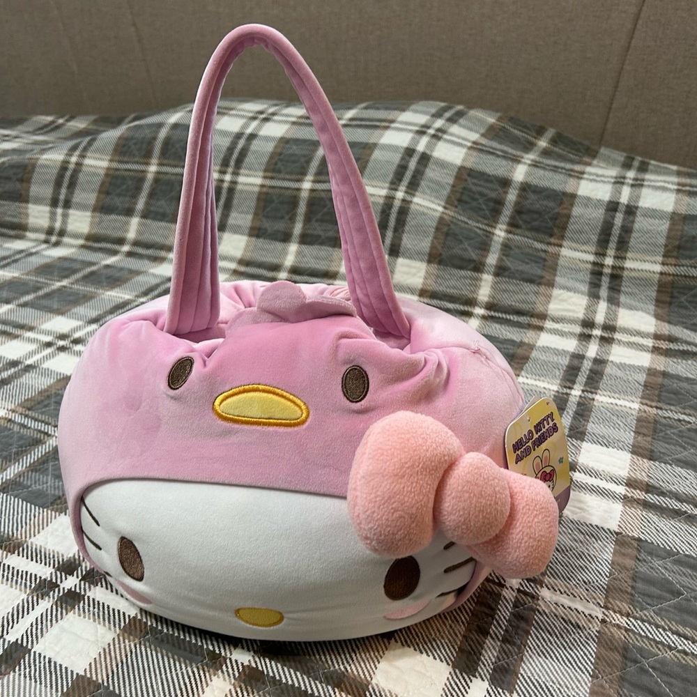 Hello Kitty Pink Plush Bag with Bow (Easter Basket)